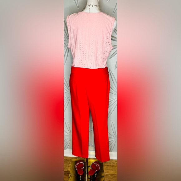 Loft SZ 10P Marissa red cropped trouser w/2 front & 2 rear pockets, waist 35” - Picture 3 of 7